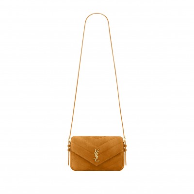 YSL LOULOU TOY CROSSBODY IN MATELASSÉ SUEDE 873156 (21*14*5cm)